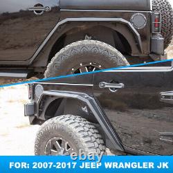 Front & Rear Fender Flares Both 2 Set for 2007-2018 Jeep Wrangler JK Duty Steel