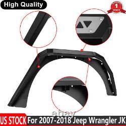 Front&Rear Fender Flares For 2007-2018 Jeep Wrangler JK JKU Duty Texture Steel