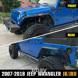 Front & Rear Fender Flares for 2007-2018 Jeep Wrangler JK JKU Duty Steel 4PC Set