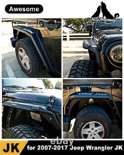 Front Rear Fenders Flares For 2007-2018 Jeep Wrangler JK JKU Duty Texture Steel
