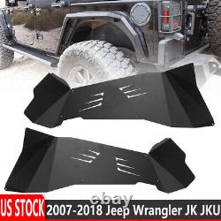Front Rear Inner Fender Liners For 2007-2018 Jeep Wrangler JK Heavy Duty Steel