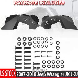 Front Rear Inner Fender Liners For 2007-2018 Jeep Wrangler JK Heavy Duty Steel