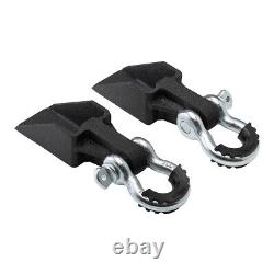 Front Shackle Mount Brackets + Galvanized D-Ring Shackles for 2007-2021 Tundra