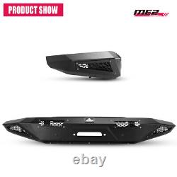 Full Width For 2021-2024 Ford Bronco Front or Rear Bumper Heavy Duty Steel withLED