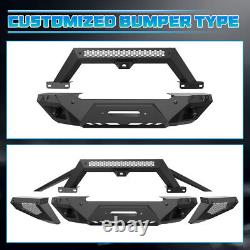 Full Width Heavy Duty Steel Front Bumper withWinch Plate For 2021-2023 Ford Bronco