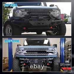 Full Width Heavy Duty Steel Front Bumper withWinch Plate For 2021-2023 Ford Bronco