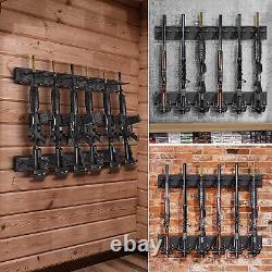 Gun Rack, Adjustable Gun Racks for Wall Mount, Heavy Duty Steel Indoor Gun Rack