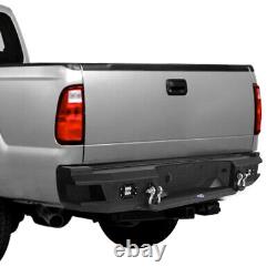 HEAVY DUTY STEEL REAR BUMPER WithLICENSE PLATE LIGHTS FIT FORD F-250 F-350 11-16