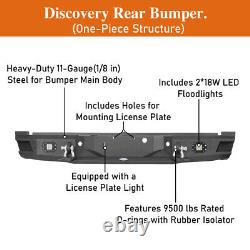HEAVY DUTY STEEL REAR BUMPER WithLICENSE PLATE LIGHTS FIT FORD F-250 F-350 11-16