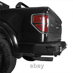 HEAVY DUTY STEEL REAR BUMPER With LED SPOT LIGHT & D-RING FOR 2006-2014 FORD F150