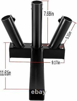 Heavy Duty 3 Flag Pole Holder Hitch Mount for Truck Car 2 Trailer Receiver SUV
