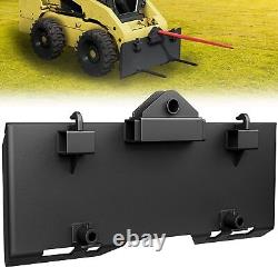 Heavy-Duty Bucket Mount Plate With Hay Spray and Stabilizer Holes & Clevis Hook US