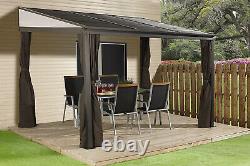 Heavy Duty Metal Gazebo Wall Mount Kit Outdoor Sun Shade Shelter Pergola 10x12ft