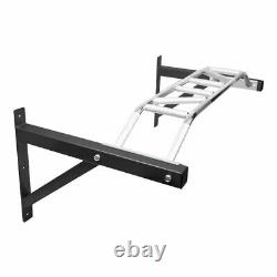 Heavy Duty PULL UP BAR 1.2m Wide Multi Grip Wall Mounted Chin Chinning Black