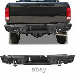Heavy Duty Rear Bumper with18W LED Lights & D-rings for Dodge Ram 1500 2013-2018