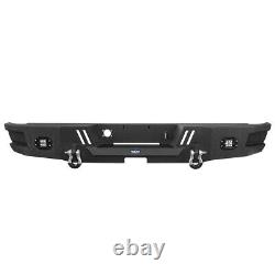 Heavy-Duty Rear Bumper withLED Lights & D-Rings For 2006 2007 2008 Dodge Ram 1500