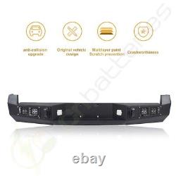 Heavy Duty Rear Bumper with D-rings & 4x LED Lights For Toyota Tacoma 2005-2015