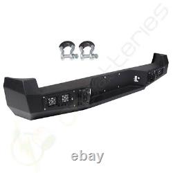 Heavy Duty Rear Bumper with D-rings & 4x LED Lights For Toyota Tacoma 2005-2015