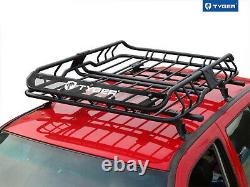 Heavy-Duty Roof Mounted Cargo Rack Car Vehicle Basket Steel Luggage Carrier New