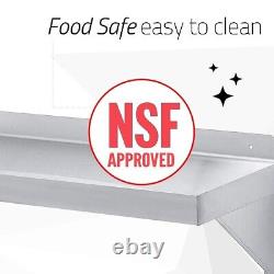Heavy-Duty Stainless Steel Wall Mount Shelf Practical NSF Certified