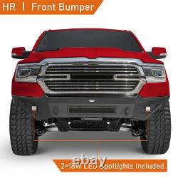 Heavy-Duty Steel Front Bumper Assembly withLED Lights For 2019-2023 Dodge Ram 1500
