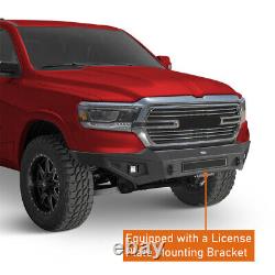 Heavy-Duty Steel Front Bumper Assembly withLED Lights For 2019-2023 Dodge Ram 1500