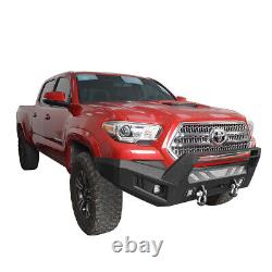 Heavy-Duty Steel Front Bumper Assembly withWinch Plate For 2016-2023 Toyota Tacoma