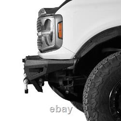 Heavy Duty Steel Front Bumper Bar withD-rings for Ford Bronco 2021 2022 2023
