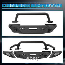 Heavy Duty Steel Front Bumper Kits Powder-Coated For 2021 2022 2023 Ford Bronco