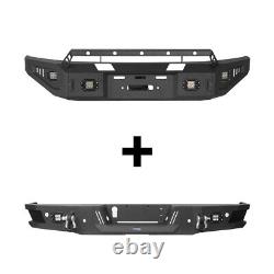 Heavy Duty Steel Front Bumper Rear Bumper withWinch Plate For Ford F-150 2009-2014