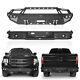 Heavy Duty Steel Front Bumper + Rear Bumper With Led Light Fit 2009-2014 Ford F150