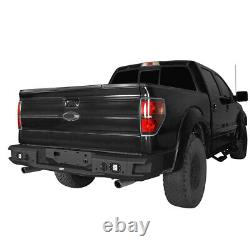 Heavy Duty Steel Front Bumper + Rear Bumper with LED Light fit 2009-2014 Ford F150