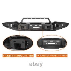 Heavy-Duty Steel Front Bumper withLED Lights & Winch Plate For 2018-2020 Ford F150