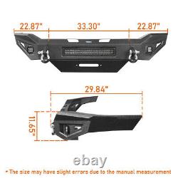 Heavy-Duty Steel Front Bumper withLight Bar & D-Rings for 2019-2022 Dodge Ram 2500