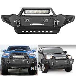 Heavy Duty Steel Front Bumper with 144W Strip Light+2 D-rings For 2005-2015 Tacoma