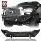 Heavy Duty Steel Front Bumper With Skid Plate & Led Light Fit 07-13 Toyota Tundra