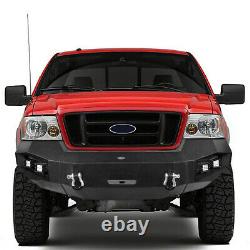 Heavy Duty Steel Front Bumper with Winch Plate Light & D-ring for Ford F150 04-08