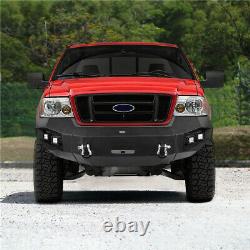 Heavy Duty Steel Front Bumper with Winch Plate Light & D-ring for Ford F150 04-08