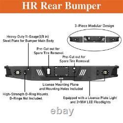 Heavy-Duty Steel Front Or Rear Bumper withLED Light Bars For 2009-2014 Ford F150