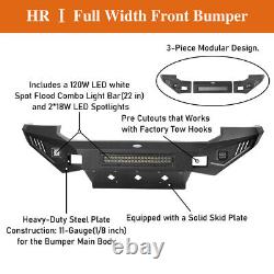 Heavy Duty Steel Front Rear Bumper withLED Lights Fit 2005-2007 Ford F-250 F-350