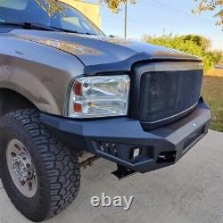 Heavy Duty Steel Front Rear Bumper withLED Lights Fit 2005-2007 Ford F-250 F-350