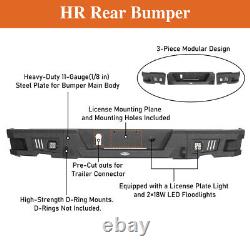 Heavy Duty Steel Front/Rear Bumper withWinch Plate Fit Dodge Ram 1500 2013-2018