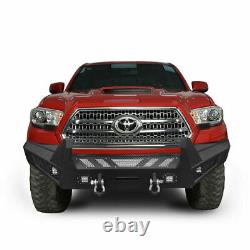 Heavy Duty Steel Front Rear Bumper with Light & D-ring for Toyota Tacoma 2016-2022