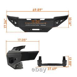Heavy Duty Steel Front Rear Bumper with Lights Compatible with Toyota Tacoma 05-15