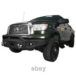 Heavy Duty Steel Full Width Front Bumper with Winch Plate For 07-13 Toyota Tundra