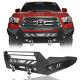 Heavy Duty Steel Full Width Front Bumper With Winch Plate Fit 16-22 Toyota Tacoma
