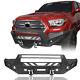 Heavy Duty Steel Full Width Front Bumper With Winch Plate Fit 16-23 Toyota Tacoma