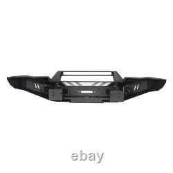 Heavy Duty Steel Full Width Front Bumper with Winch Plate fit 16-23 Toyota Tacoma