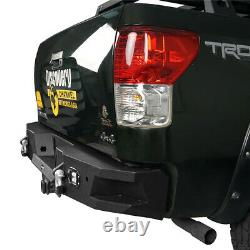 Heavy Duty Steel Full Width Rear Bumper with LED Light for Toyota Tundra 2007-2013