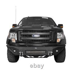 Heavy Duty Steel Off-road Front Bumper with LED Light For 2009-2014 Ford F-150